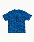 Stussy LAZY FLORAL TEE SPORT BLUE
