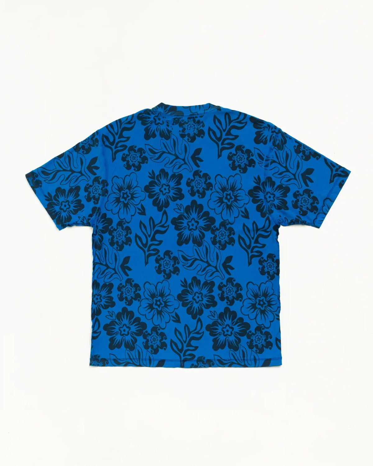 Stussy LAZY FLORAL TEE SPORT BLUE