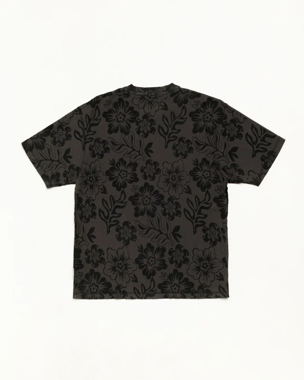Stussy LAZY FLORAL TEE VINTAGE BLACK