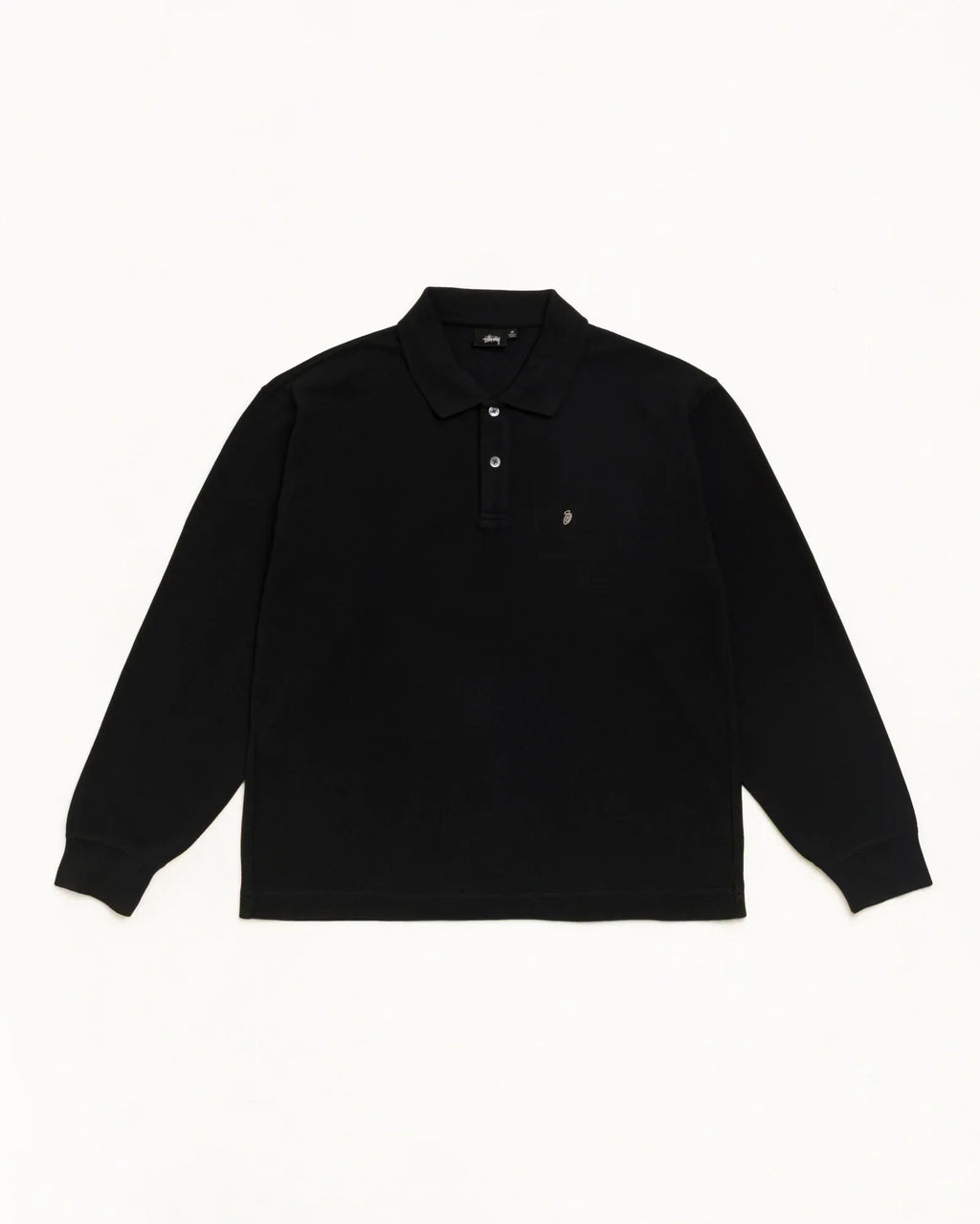 Stussy CLASSIC PIQUE LS POLO BLACK