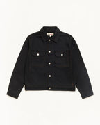Stussy DENIM TRUCKER JACKET RAW BLACK CONTRAST STITCH