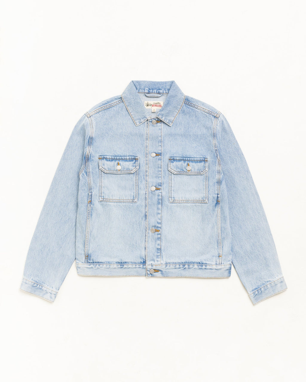 Stussy DENIM TRUCKER JACKET LIGHT WASH INDIGO