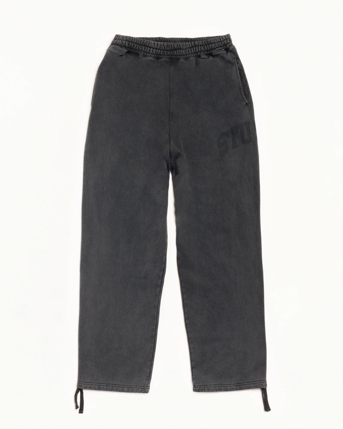 Stussy FADED GRAPHIC FLEECE PANT WASHED BLACK