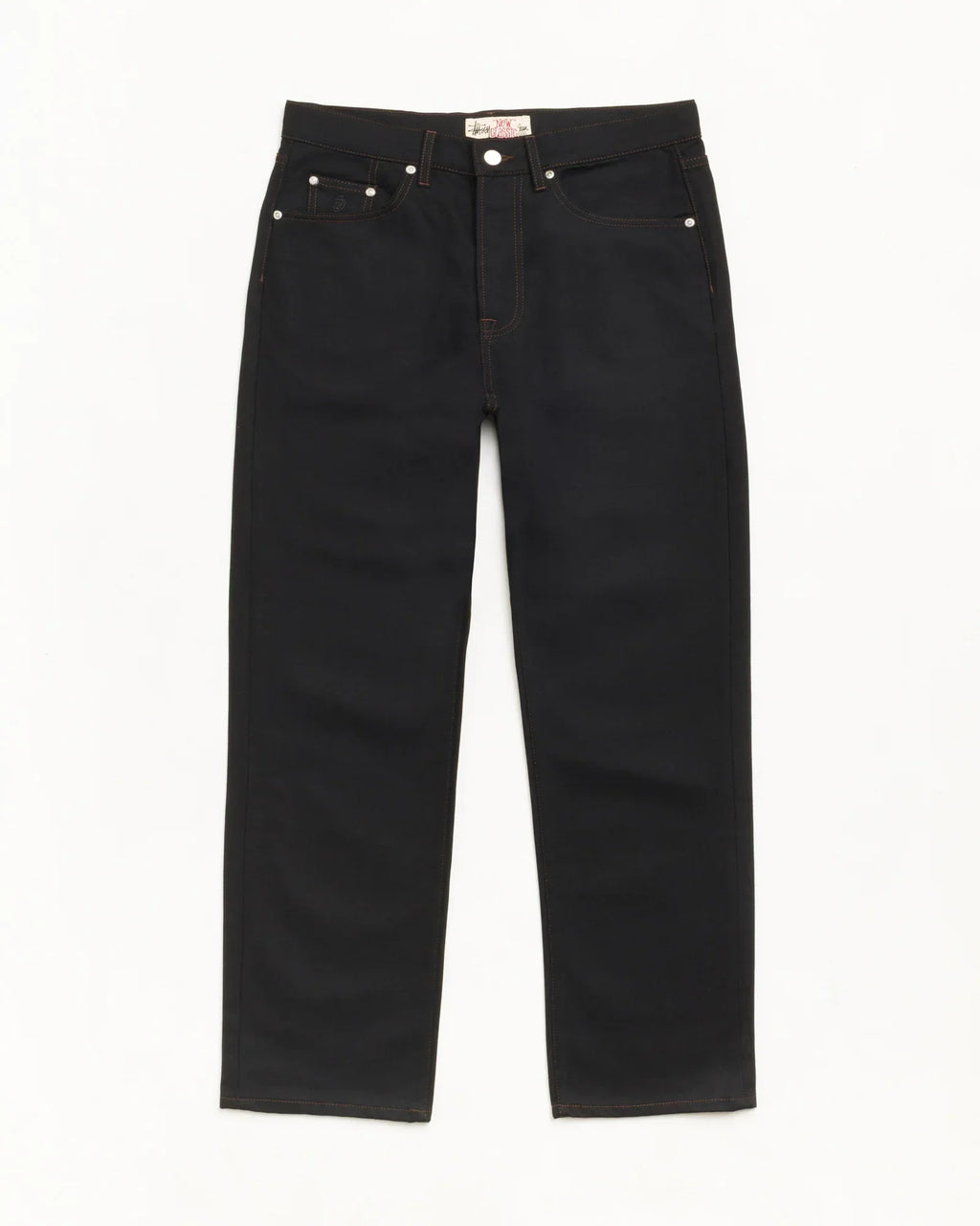 Stussy NEW CLASSIC JEAN DENIM RAW BLACK CONTRAST STITCH