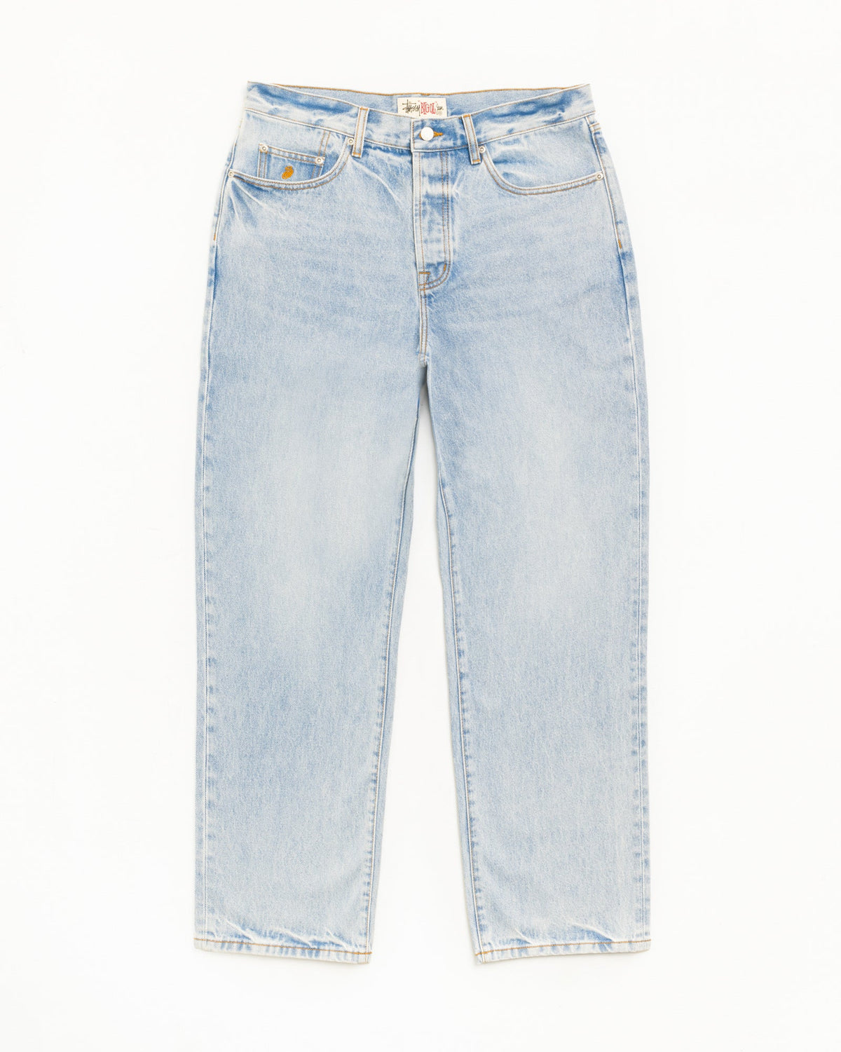 Stussy BIG OL' JEAN DENIM LIGHT WASH INDIGO