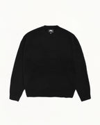 Stussy WAFFLE CASHMERE SWEATER BLACK