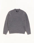 Stussy WAFFLE CASHMERE SWEATER CHARCOAL