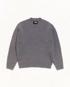 Stussy WAFFLE CASHMERE SWEATER CHARCOAL