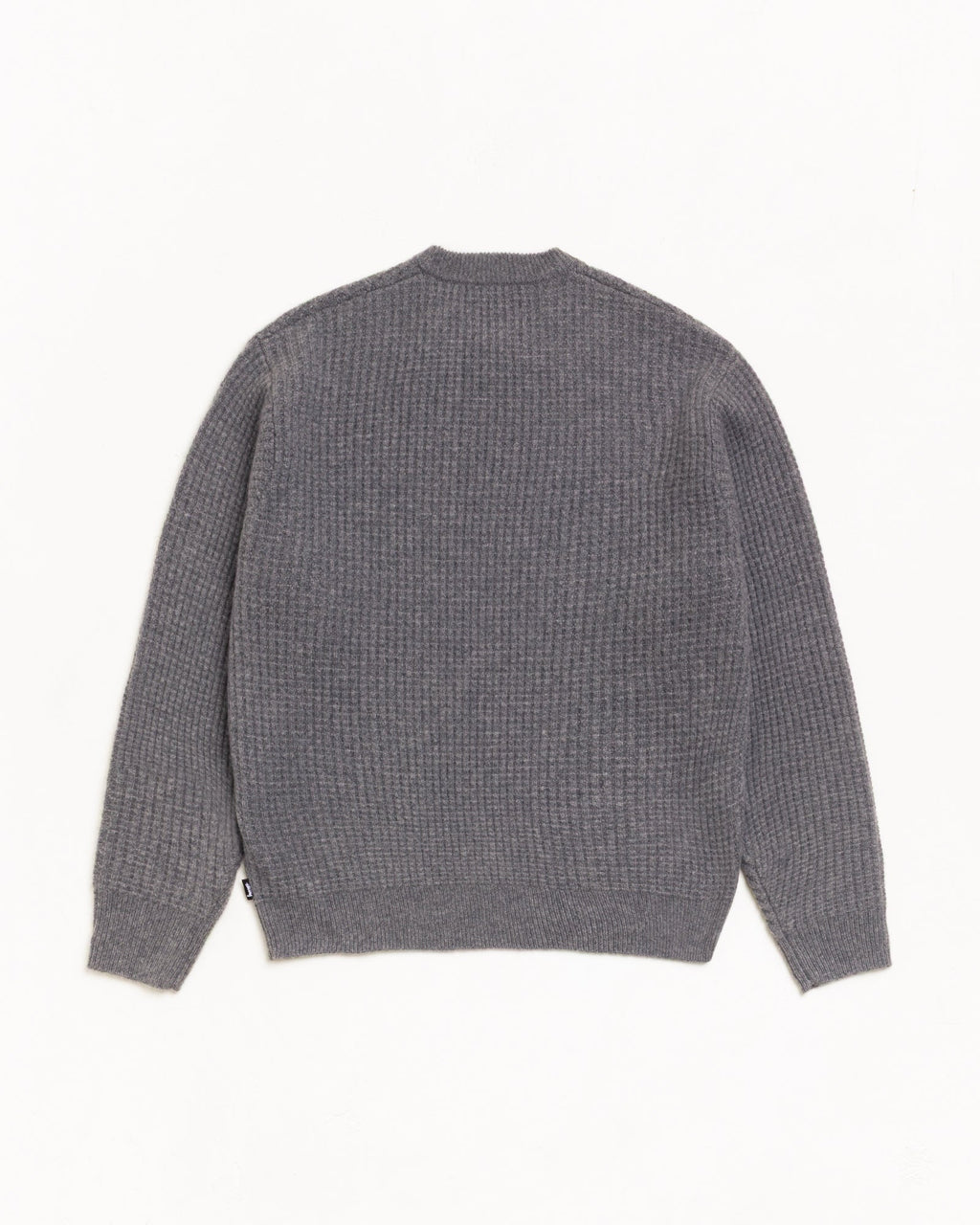 Stussy WAFFLE CASHMERE SWEATER CHARCOAL