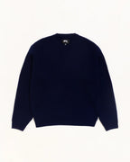 Stussy WAFFLE CASHMERE SWEATER DEEP NAVY
