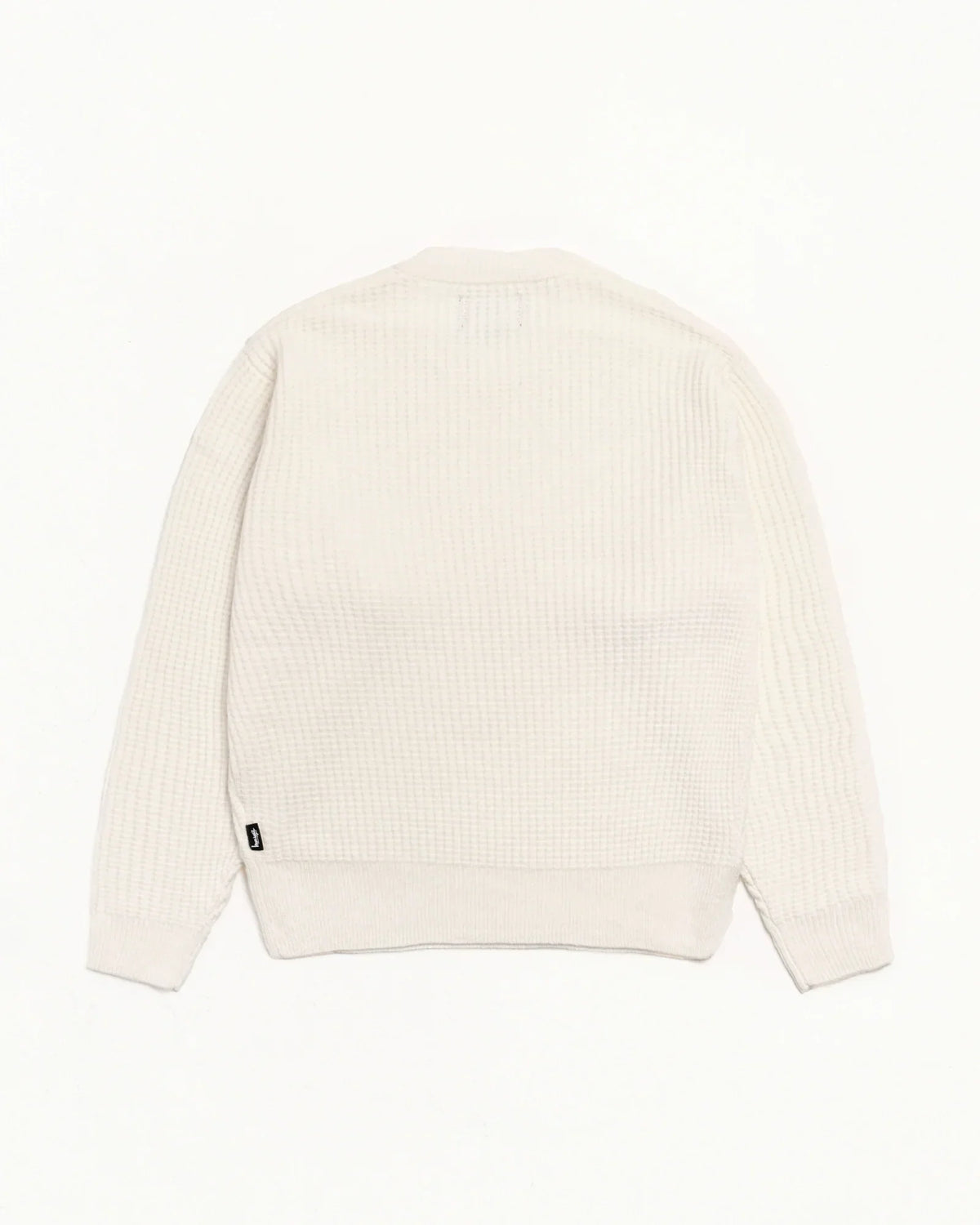 Stussy WAFFLE CASHMERE SWEATER IVORY