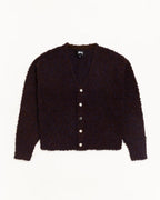 Stussy TEXTURED CARDIGAN NAVY BROWN