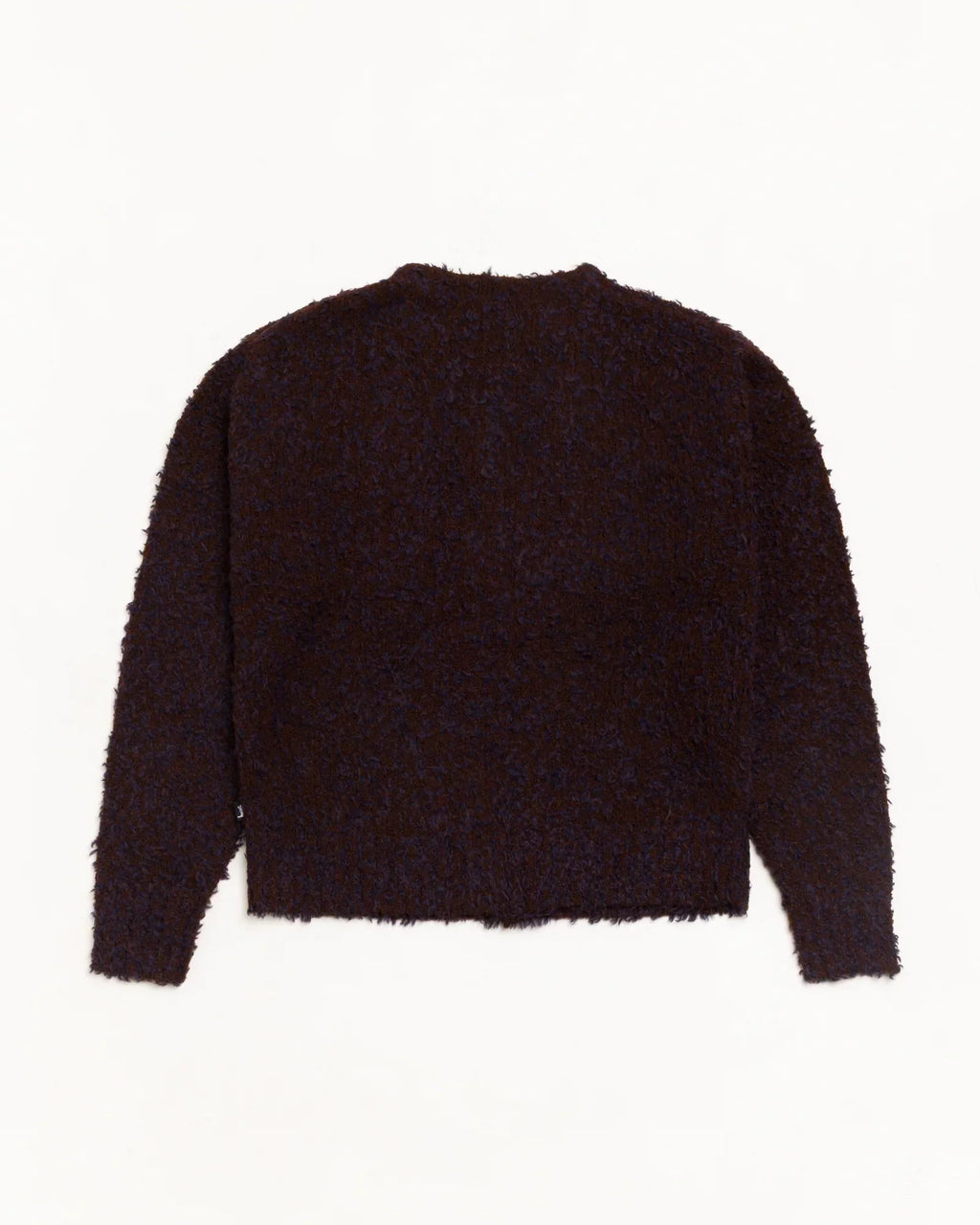 Stussy TEXTURED CARDIGAN NAVY BROWN