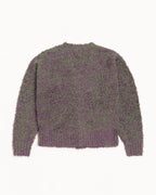 Stussy TEXTURED CARDIGAN PURPLE/GREEN