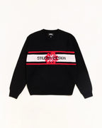 Stussy STRIPED HIBISCUS SWEATER BLACK