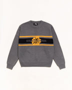 Stussy STRIPED HIBISCUS SWEATER GREY