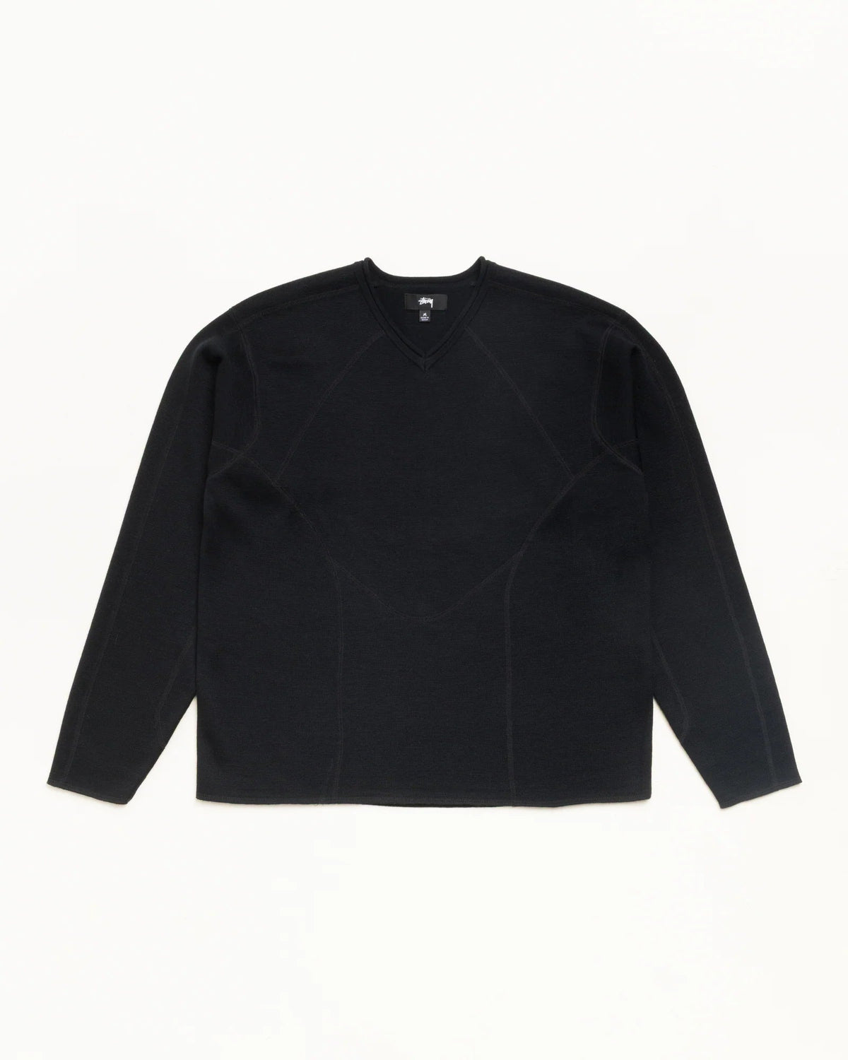 Stussy WAVE KNIT SWEATER BLACK