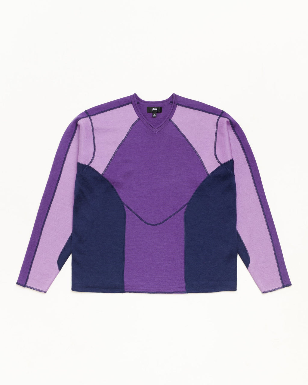 Stussy WAVE KNIT SWEATER LAVENDER
