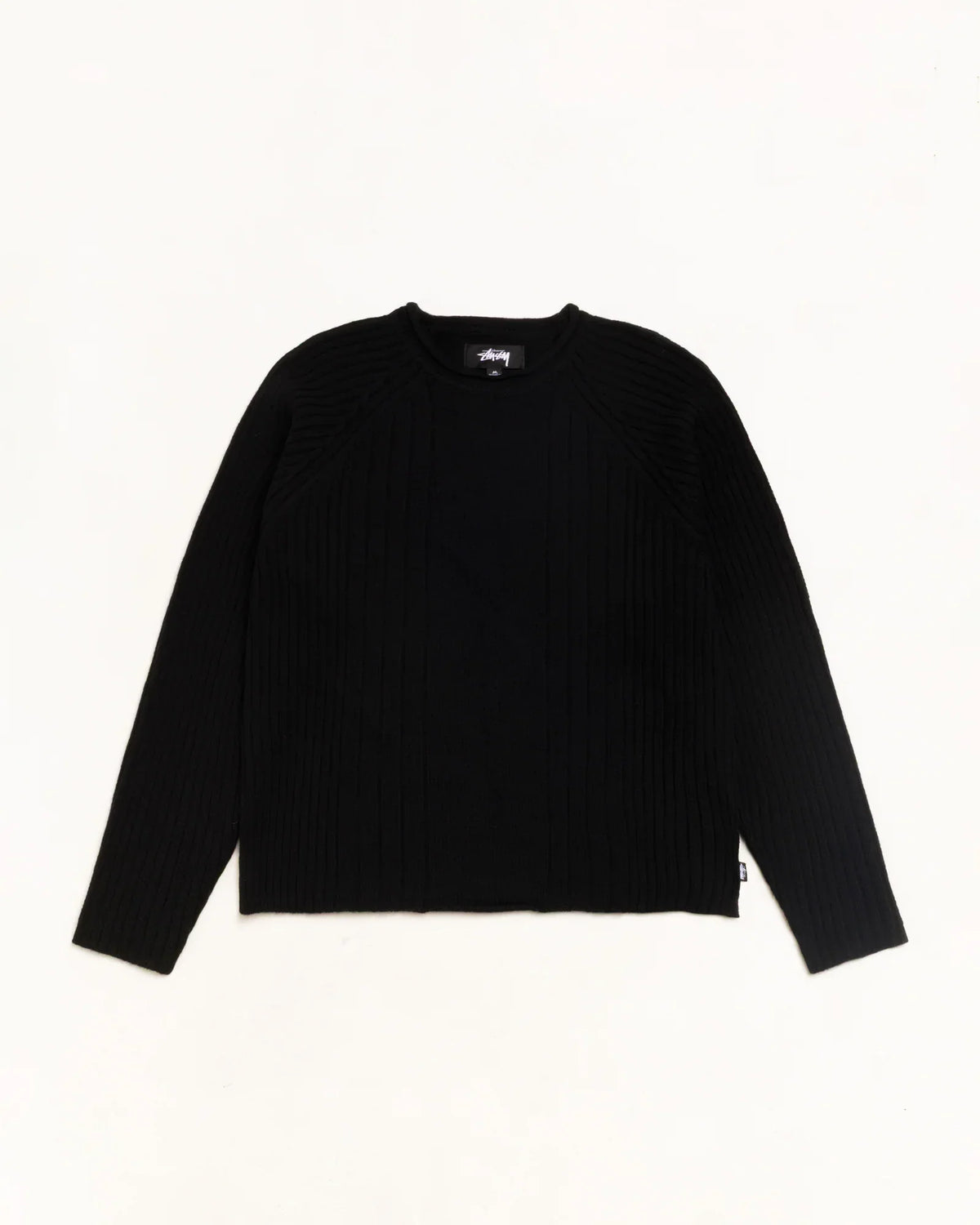 Stussy MERINO ROLL NECK SWEATER BLACK