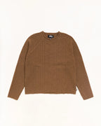 Stussy MERINO ROLL NECK SWEATER BROWN