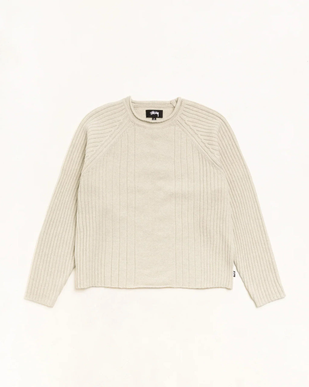 Stussy MERINO ROLL NECK SWEATER NATURAL