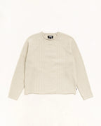 Stussy MERINO ROLL NECK SWEATER NATURAL