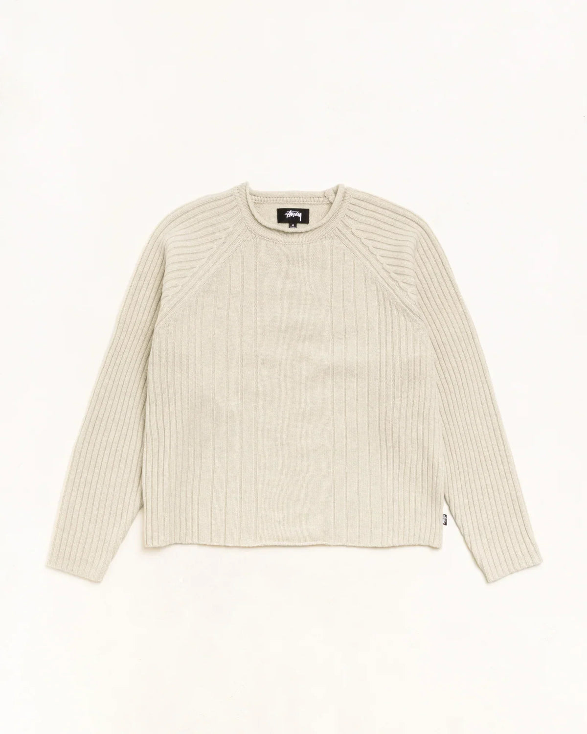 Stussy MERINO ROLL NECK SWEATER NATURAL