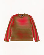 Stussy LIGHTWEIGHT STRIPE SWEATER RED