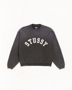 Stussy SUN FADED OVERSIZED CREW BLACK