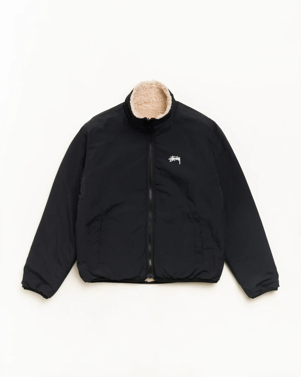Stussy SHERPA REVERSIBLE JACKET BEIGE