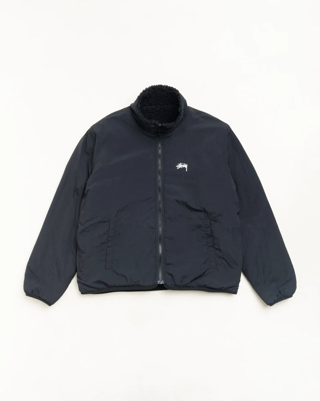 Stussy SHERPA REVERSIBLE JACKET BLACK