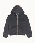 Stussy FADED GRAPHIC ZIP HOODIE WASHED BLACK