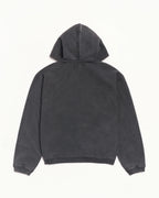 Stussy FADED GRAPHIC ZIP HOODIE WASHED BLACK