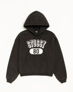 STUSSY 80 RELAXED HOODIE WASHED BLACK
