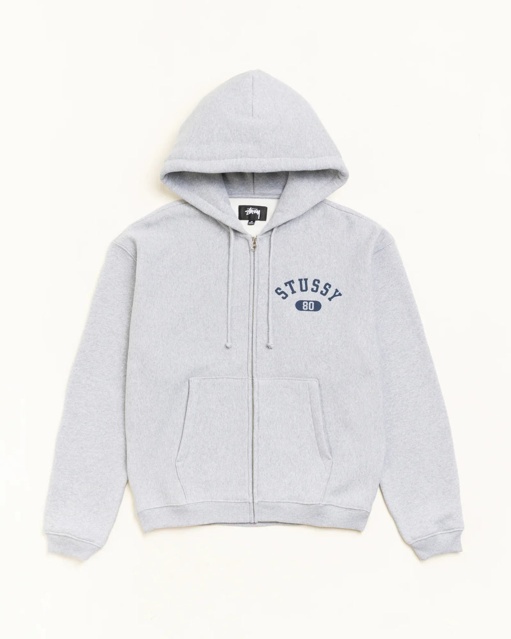 Stussy VARSITY ZIP HOODIE GREY HEATHER