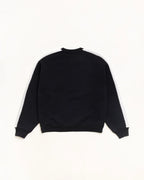 Stussy PANELED STRIPE CREW BLACK