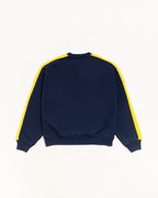 Stussy PANELED STRIPE CREW NAVY