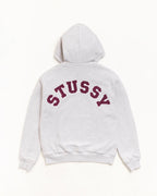 Stussy DOUBLE FACED ZIP HOODIE ASH HEATHER