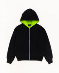 Stussy DOUBLE FACED ZIP HOODIE BLACK