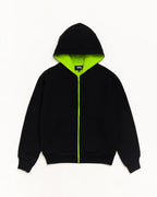 Stussy DOUBLE FACED ZIP HOODIE BLACK
