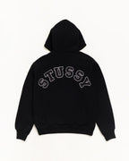 Stussy DOUBLE FACED ZIP HOODIE BLACK