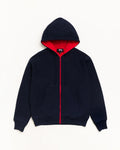 Stussy DOUBLE FACED ZIP HOODIE NAVY