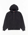 Stussy FLEECE ZIP HOODIE BLACK