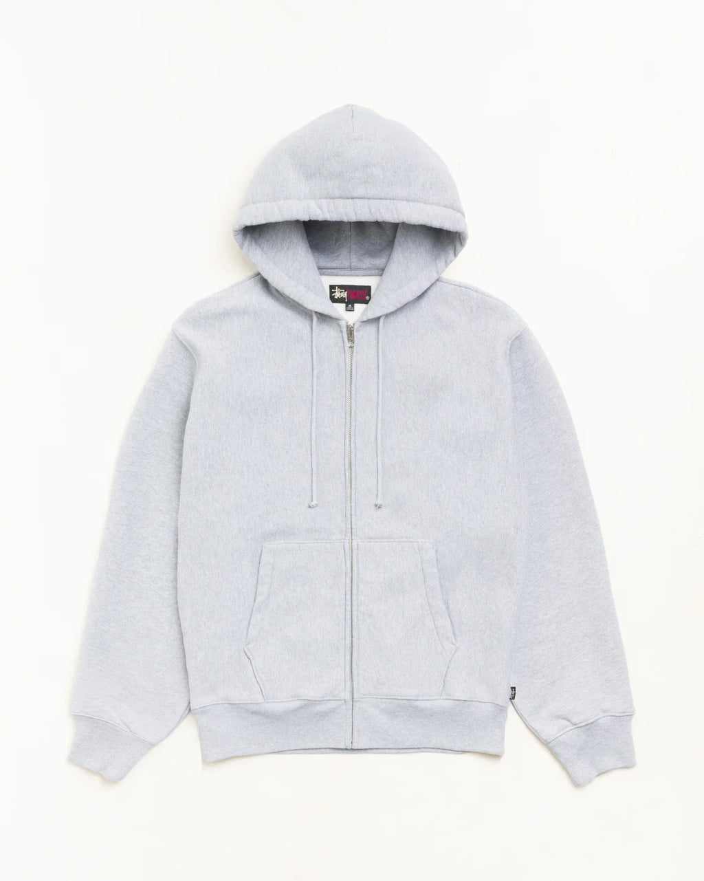 Stussy FLEECE ZIP HOODIE GREY HEATHER