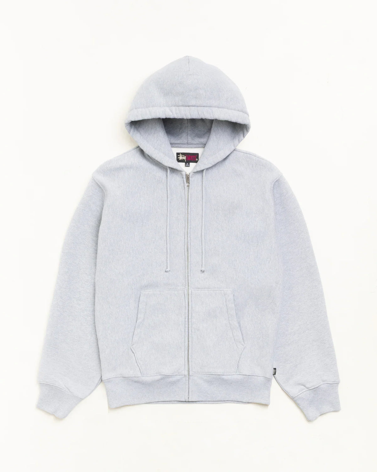 Stussy FLEECE ZIP HOODIE GREY HEATHER