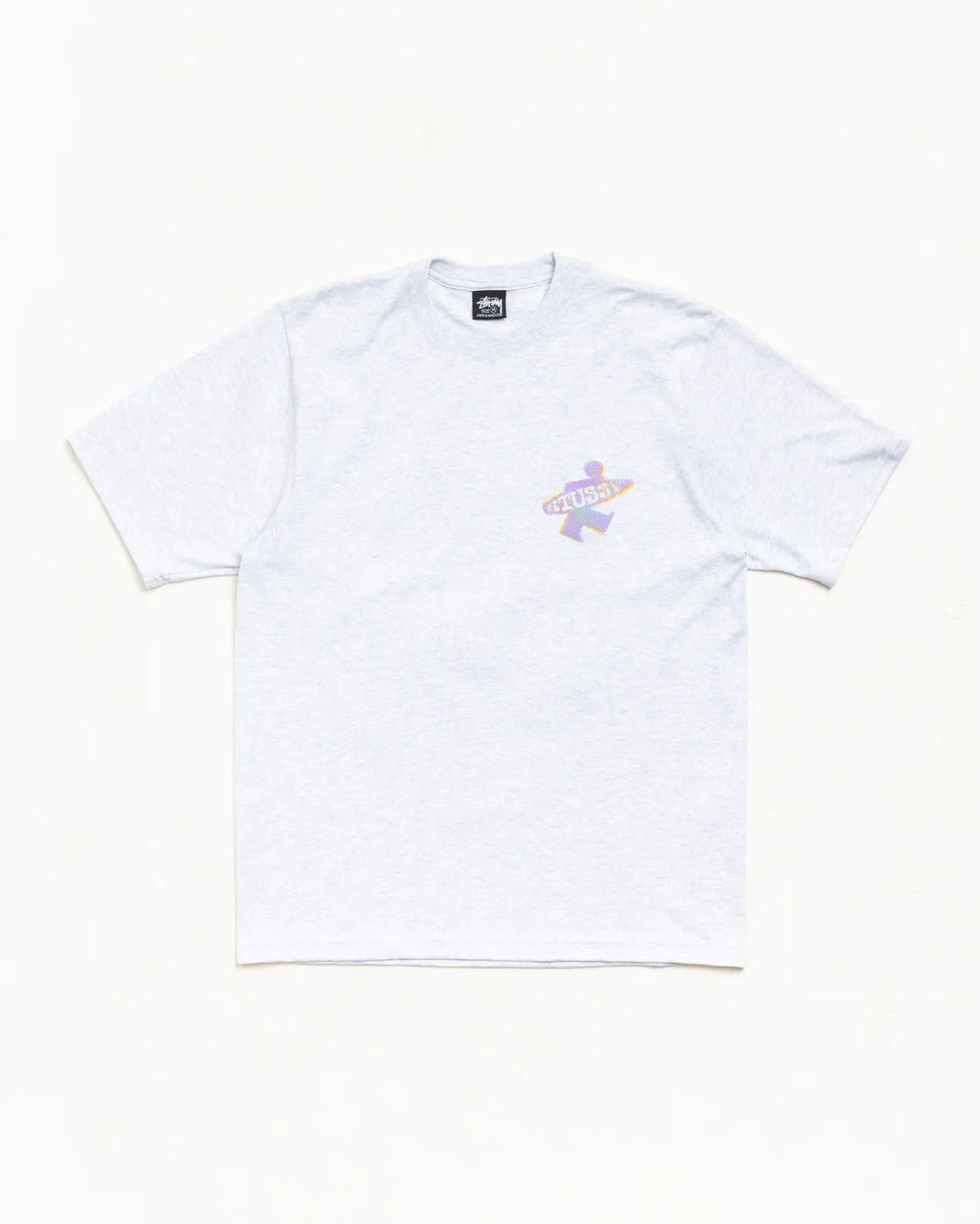 Stussy DOT SURF PUFF PRINT TEE ASH HEATHER