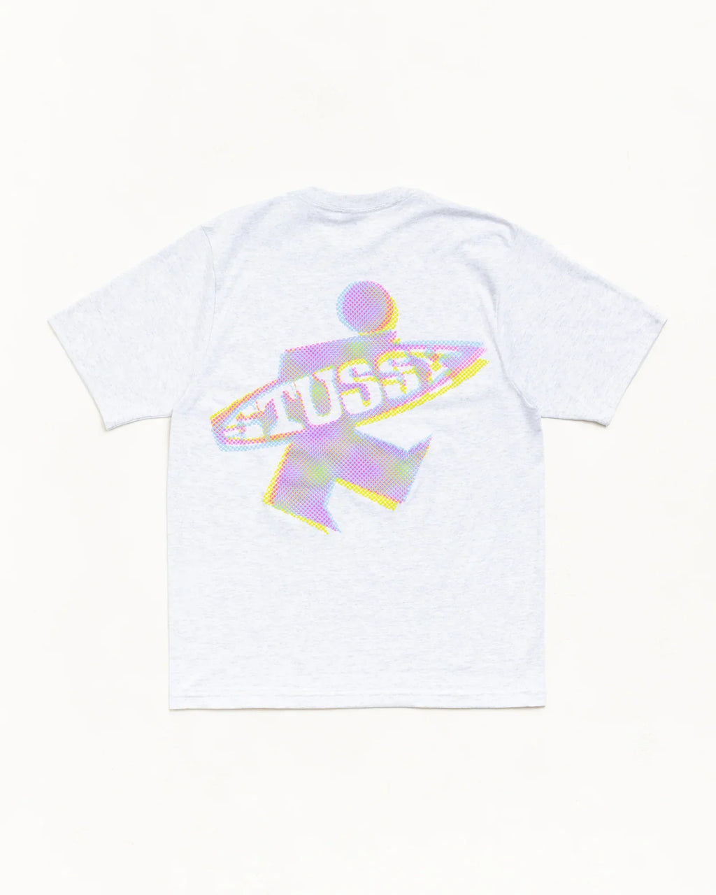 Stussy DOT SURF PUFF PRINT TEE ASH HEATHER