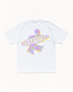Stussy DOT SURF PUFF PRINT TEE ASH HEATHER