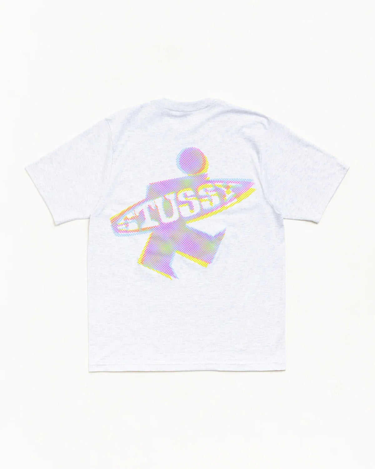 Stussy DOT SURF PUFF PRINT TEE ASH HEATHER