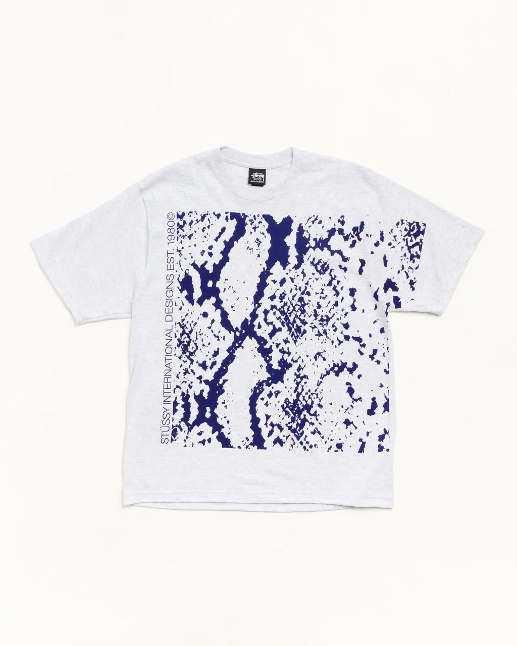 Stussy SNAKESKIN TEE ASH HEATHER